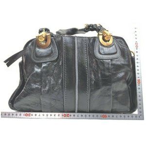 Auth Chloe Silverado Tote Bag Leather